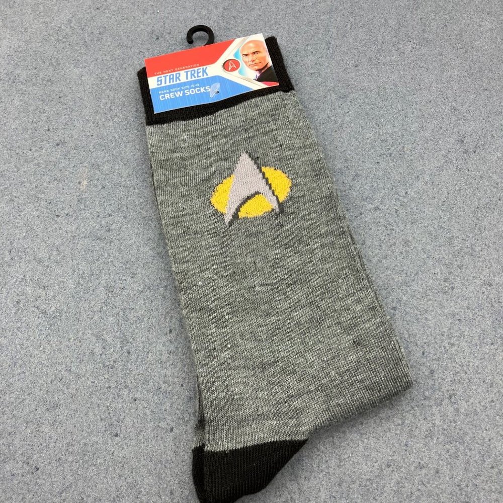Star Trek Socks The Next Generation Yellow Black Gray Crew Mens Unisex Womens